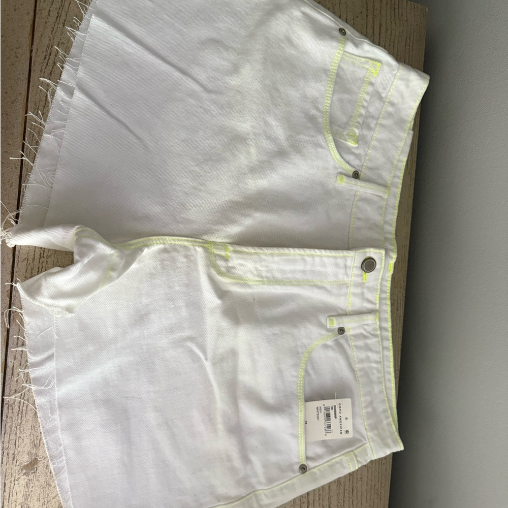 Good American White Denim Women Shorts